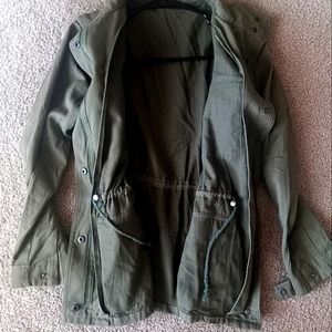𝅺WOMEN'S Army lightweight zip up,button up Jacket
